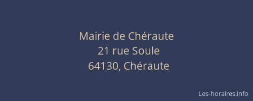Mairie de Ch&eacute;raute