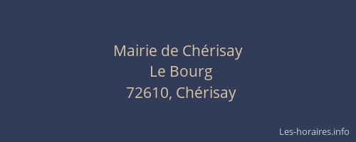 Mairie de Ch&eacute;risay