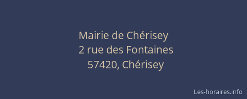 Mairie de Ch&eacute;risey