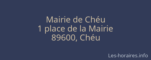 Mairie de Ch&eacute;u