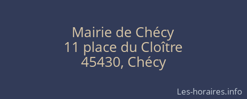 Mairie de Chécy