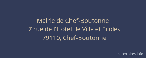 Mairie de Chef-Boutonne