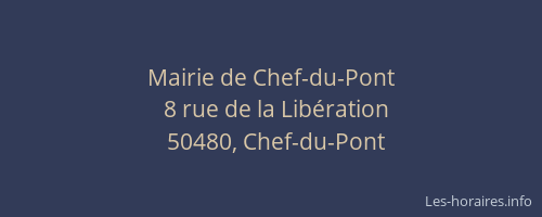 Mairie de Chef-du-Pont