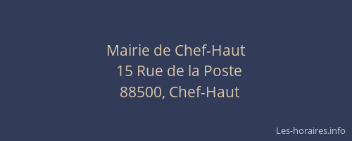 Mairie de Chef-Haut