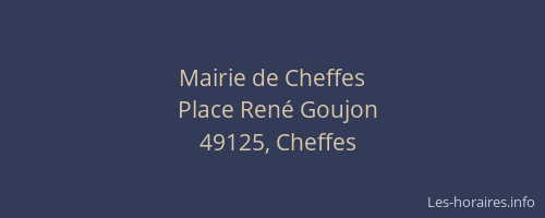 Mairie de Cheffes