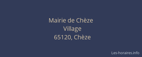 Mairie de Chèze