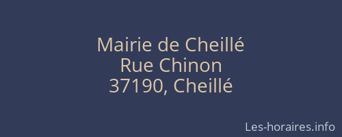 Mairie de Cheillé