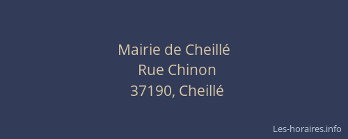 Mairie de Cheillé