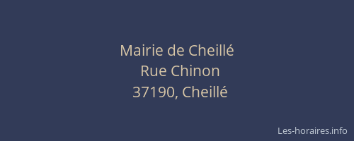 Mairie de Cheill&eacute;
