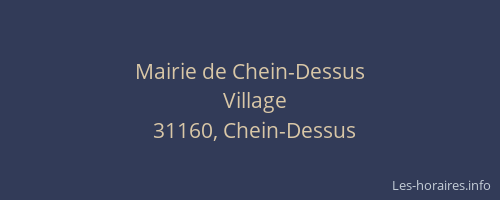 Mairie de Chein-Dessus