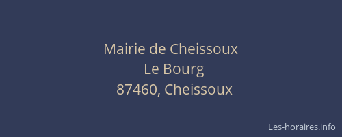 Mairie de Cheissoux