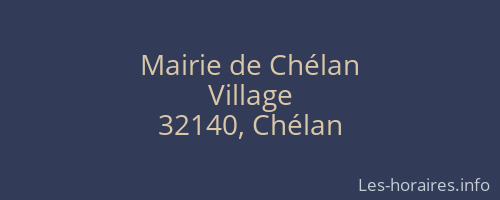 Mairie de Chélan