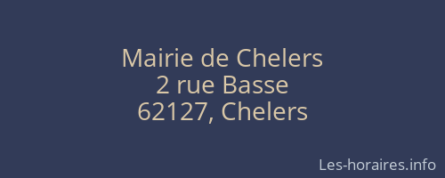 Mairie de Chelers