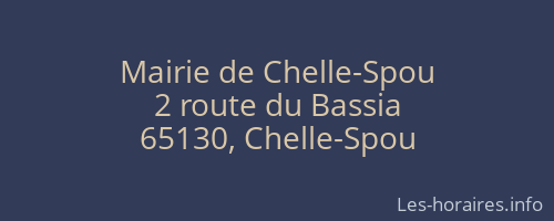 Mairie de Chelle-Spou