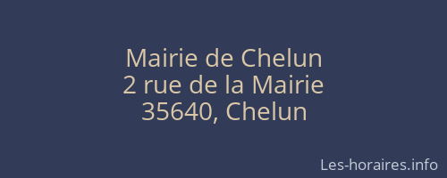 Mairie de Chelun