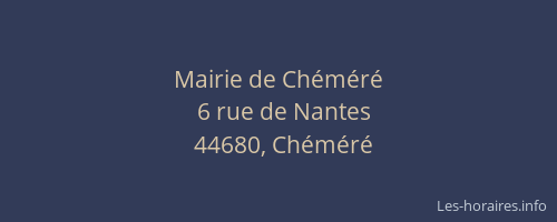 Mairie de Chéméré
