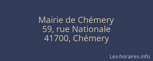 Mairie de Chémery