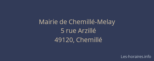 Mairie de Chemillé-Melay
