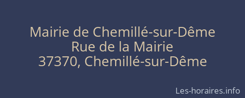 Mairie de Chemillé-sur-Dême