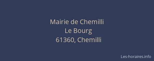 Mairie de Chemilli