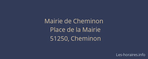 Mairie de Cheminon