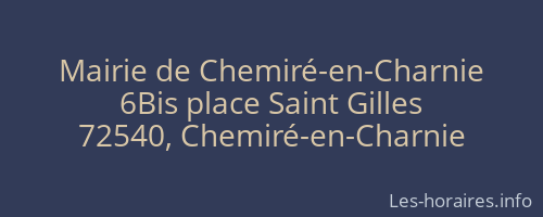 Mairie de Chemiré-en-Charnie