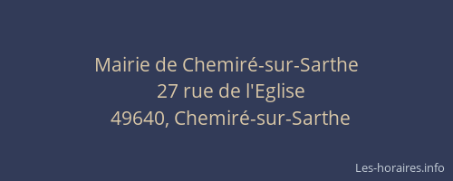 Mairie de Chemiré-sur-Sarthe