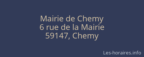 Mairie de Chemy