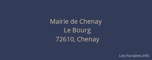 Mairie de Chenay