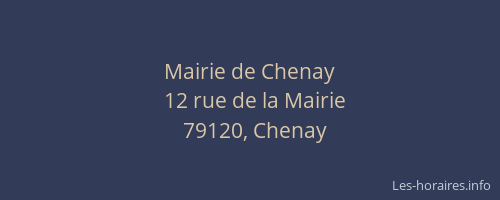 Mairie de Chenay