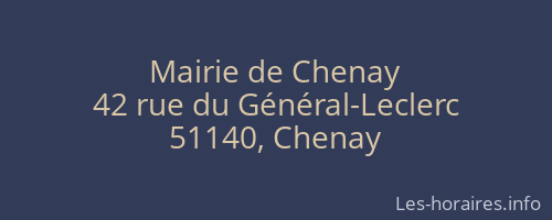 Mairie de Chenay