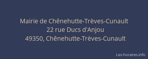 Mairie de Chênehutte-Trèves-Cunault