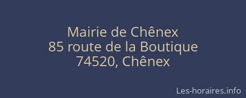 Mairie de Chênex