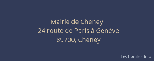 Mairie de Cheney