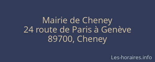 Mairie de Cheney