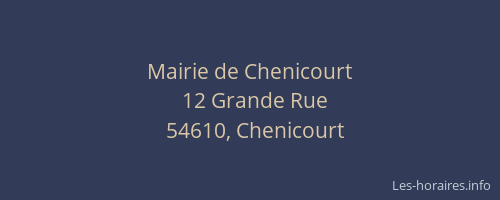 Mairie de Chenicourt