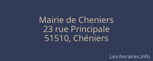 Mairie de Cheniers
