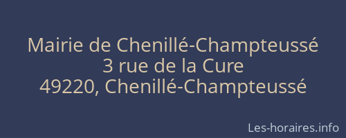 Mairie de Chenillé-Champteussé