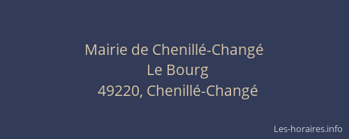 Mairie de Chenillé-Changé