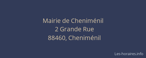 Mairie de Chenim&eacute;nil