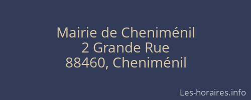 Mairie de Cheniménil