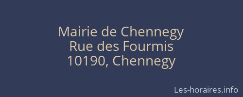 Mairie de Chennegy