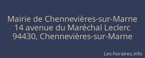 Mairie de Chennevières-sur-Marne