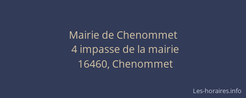 Mairie de Chenommet