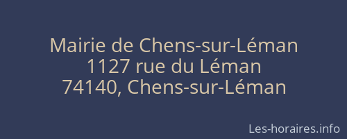 Mairie de Chens-sur-Léman