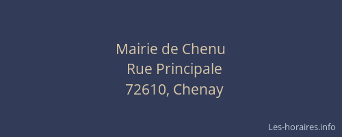 Mairie de Chenu