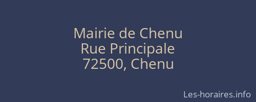 Mairie de Chenu