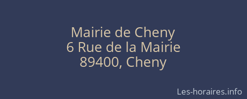 Mairie de Cheny