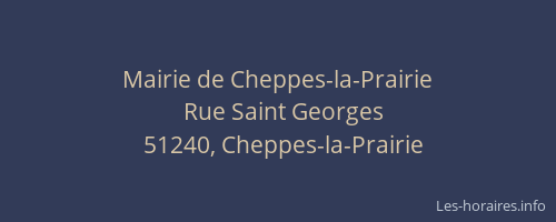 Mairie de Cheppes-la-Prairie