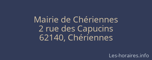 Mairie de Chériennes